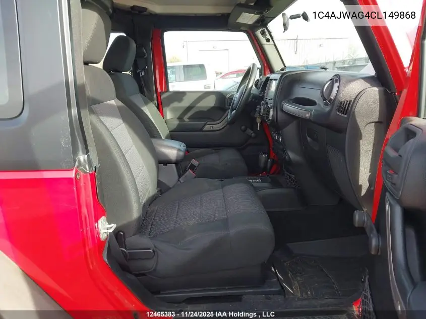 1C4AJWAG4CL149868 2012 Jeep Wrangler Sport