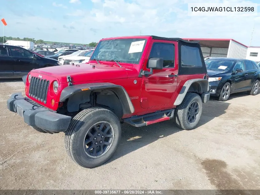 2012 Jeep Wrangler Sport VIN: 1C4GJWAG1CL132598 Lot: 39735677