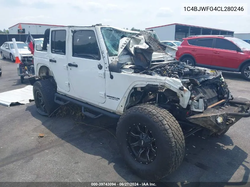 2012 Jeep Wrangler Unlimited Rubicon VIN: 1C4BJWFG4CL280246 Lot: 39743094