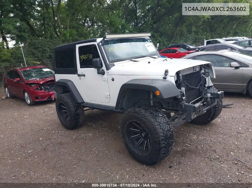 2012 Jeep Wrangler Sport VIN: 1C4AJWAGXCL263602 Lot: 39810734