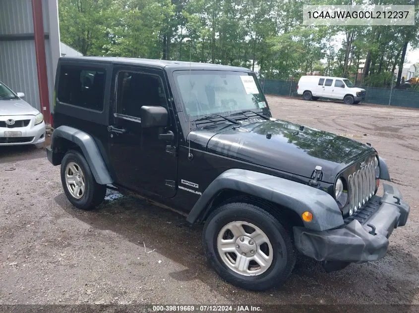 2012 Jeep Wrangler Sport VIN: 1C4AJWAG0CL212237 Lot: 39819669