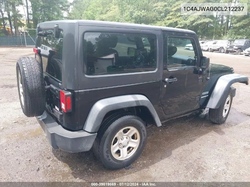 1C4AJWAG0CL212237 2012 Jeep Wrangler Sport