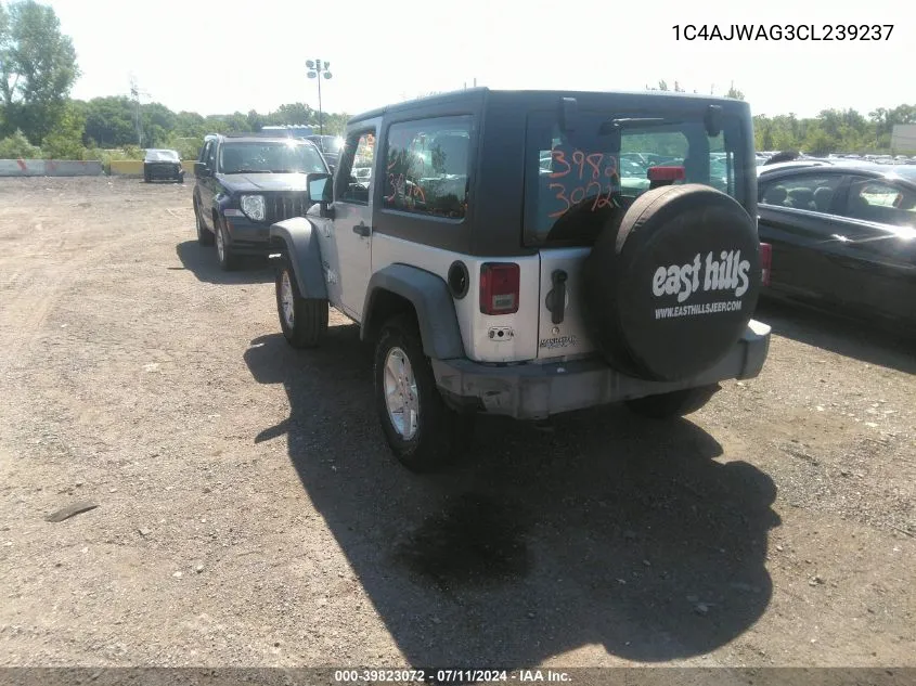 2012 Jeep Wrangler Sport VIN: 1C4AJWAG3CL239237 Lot: 39823072