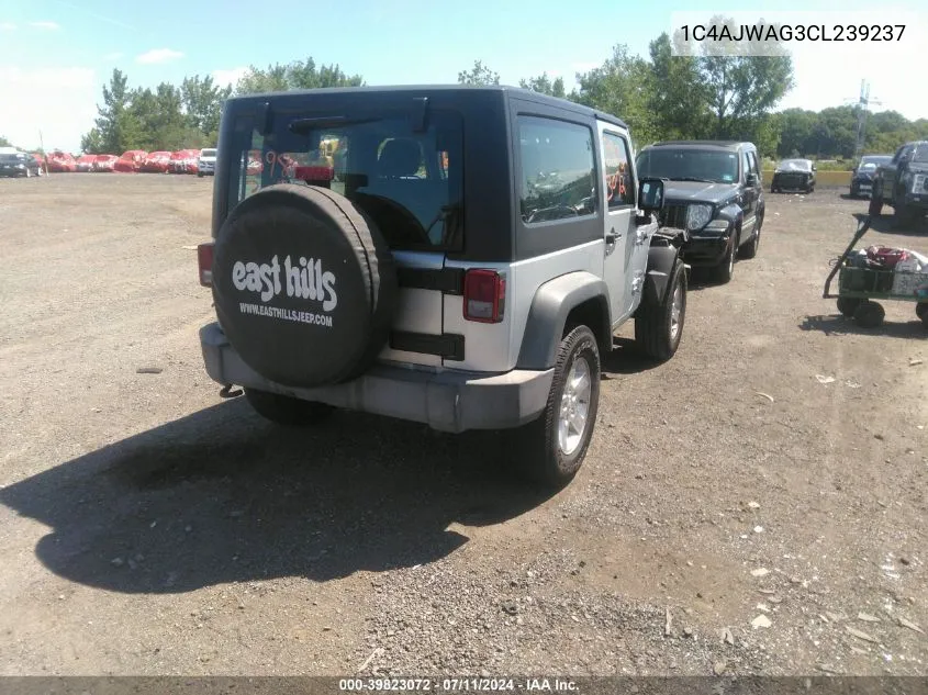 2012 Jeep Wrangler Sport VIN: 1C4AJWAG3CL239237 Lot: 39823072