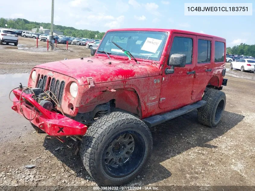 2012 Jeep Wrangler Unlimited Sahara VIN: 1C4BJWEG1CL183751 Lot: 39836232