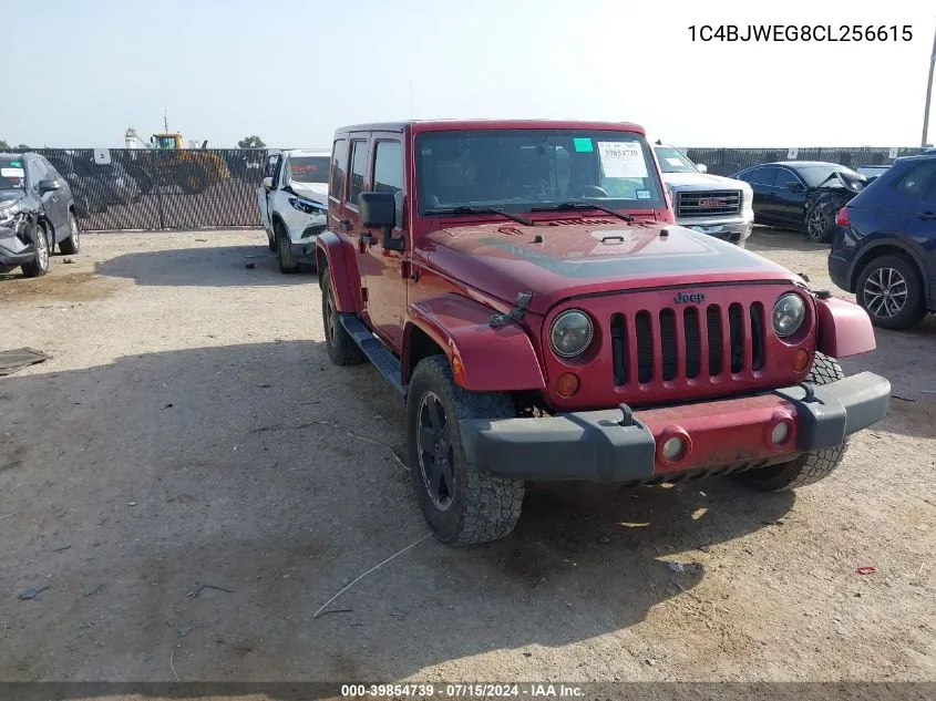 2012 Jeep Wrangler Unlimited Sahara VIN: 1C4BJWEG8CL256615 Lot: 39854739