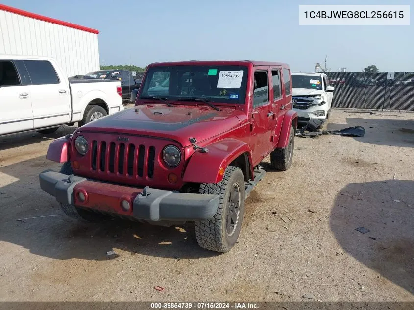 2012 Jeep Wrangler Unlimited Sahara VIN: 1C4BJWEG8CL256615 Lot: 39854739