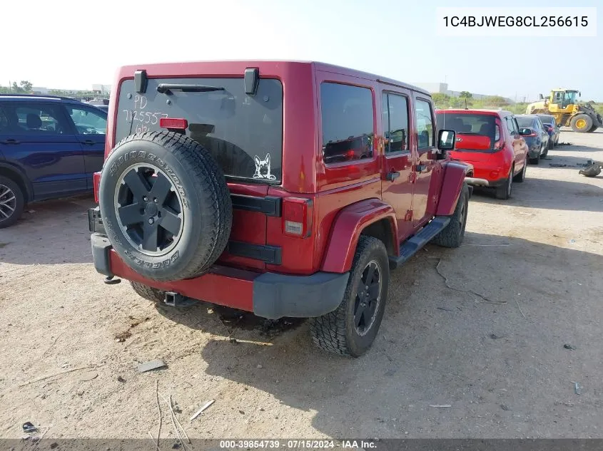 2012 Jeep Wrangler Unlimited Sahara VIN: 1C4BJWEG8CL256615 Lot: 39854739