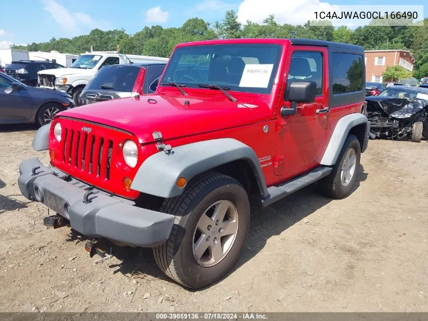 2012 Jeep Wrangler Sport VIN: 1C4AJWAG0CL166490 Lot: 39859136