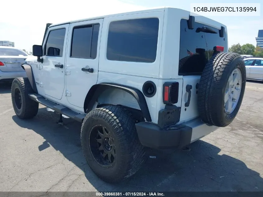 1C4BJWEG7CL135994 2012 Jeep Wrangler Unlimited Sahara