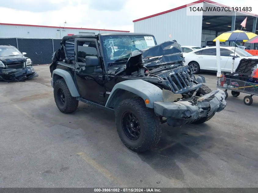 2012 Jeep Wrangler Sport VIN: 1C4AJWAG7CL191483 Lot: 39861082