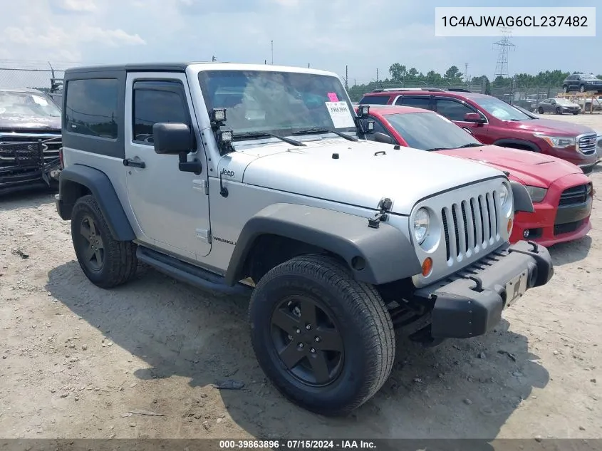 2012 Jeep Wrangler Sport VIN: 1C4AJWAG6CL237482 Lot: 39863896