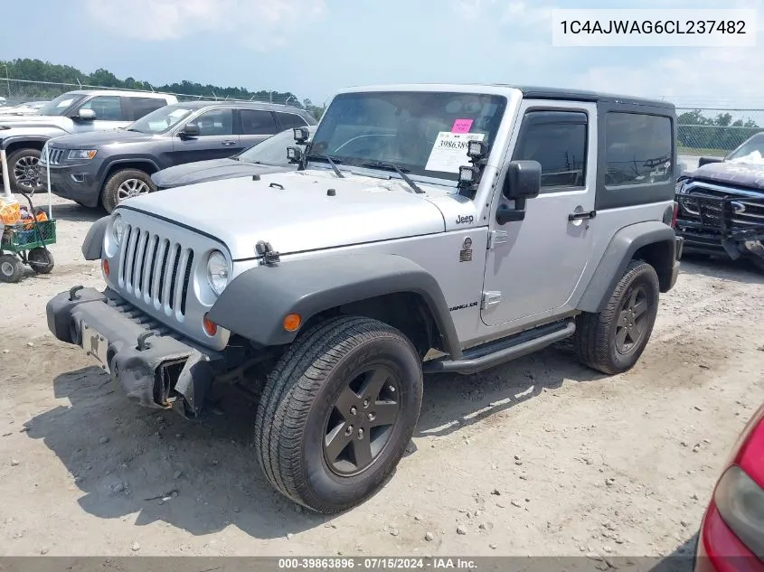 2012 Jeep Wrangler Sport VIN: 1C4AJWAG6CL237482 Lot: 39863896