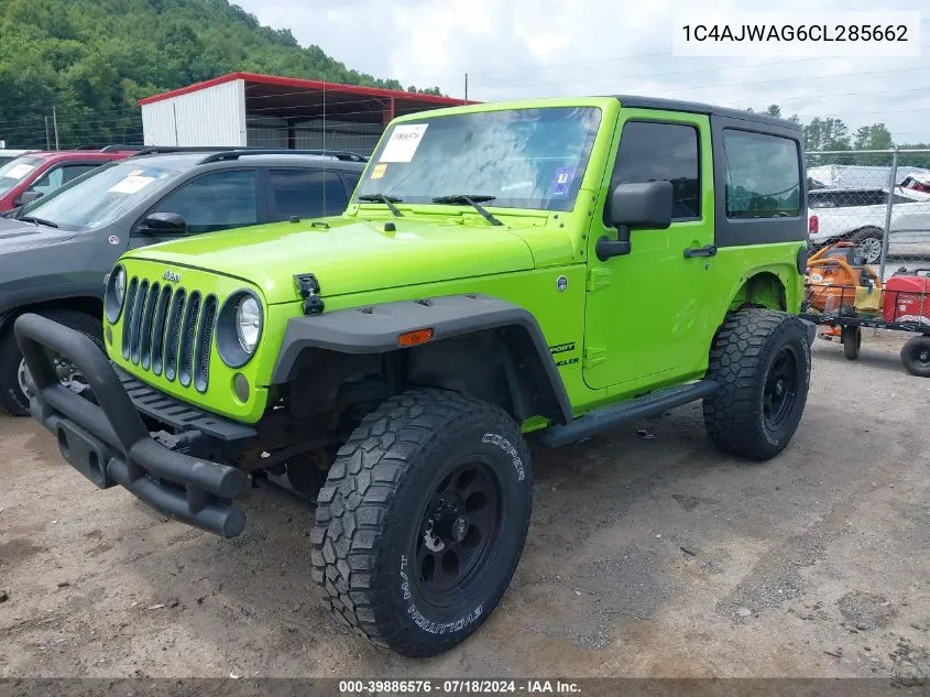 2012 Jeep Wrangler Sport VIN: 1C4AJWAG6CL285662 Lot: 39886576