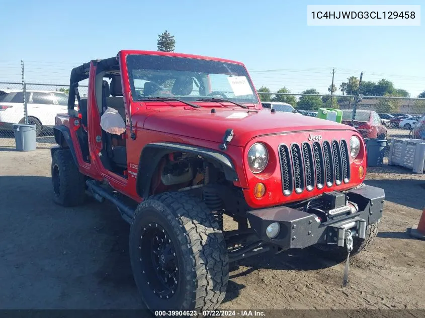 2012 Jeep Wrangler Unlimited Sport VIN: 1C4HJWDG3CL129458 Lot: 39904623