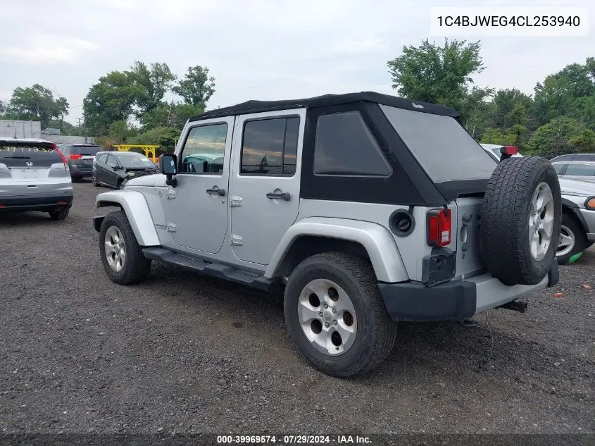 2012 Jeep Wrangler Unlimited Sahara VIN: 1C4BJWEG4CL253940 Lot: 39969574