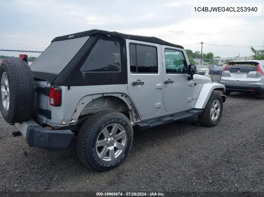 2012 Jeep Wrangler Unlimited Sahara VIN: 1C4BJWEG4CL253940 Lot: 39969574