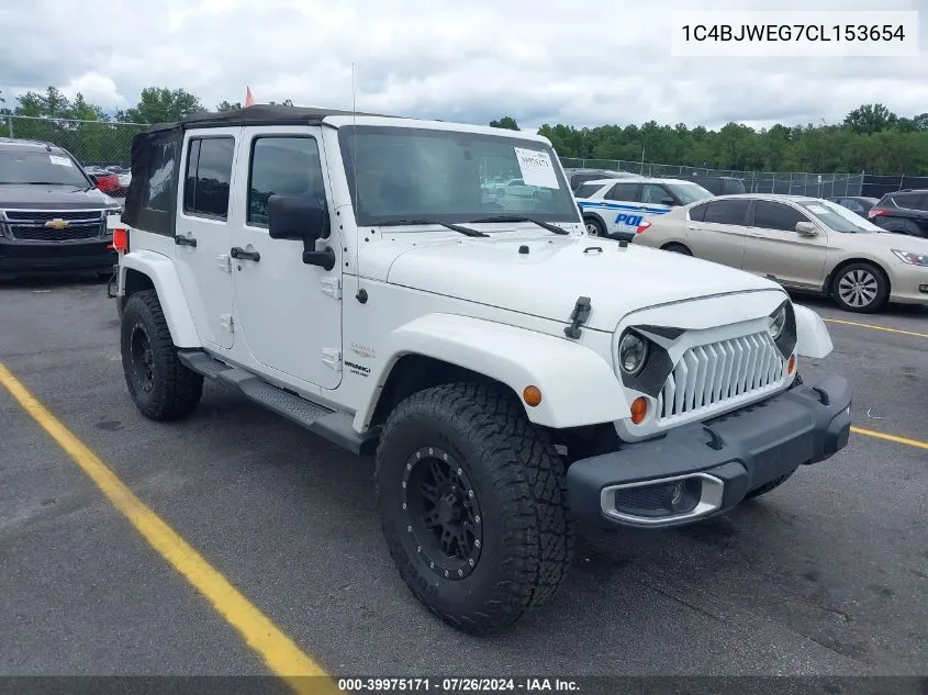 2012 Jeep Wrangler Unlimited Sahara VIN: 1C4BJWEG7CL153654 Lot: 39975171