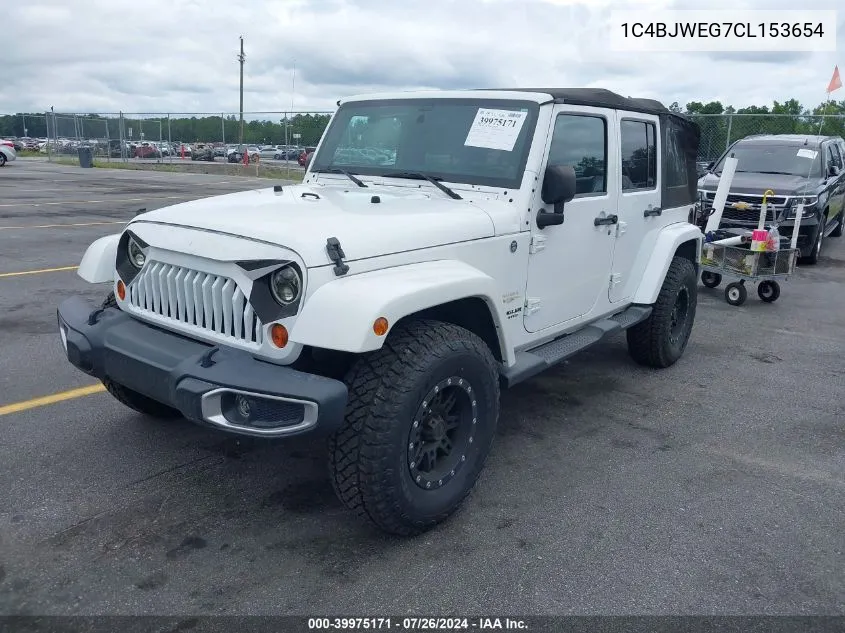 2012 Jeep Wrangler Unlimited Sahara VIN: 1C4BJWEG7CL153654 Lot: 39975171