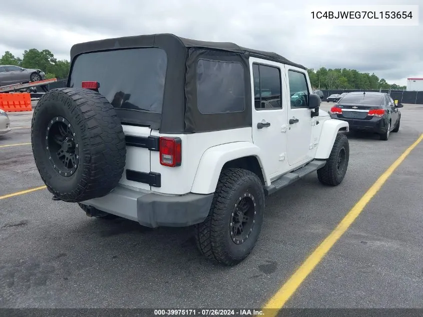 2012 Jeep Wrangler Unlimited Sahara VIN: 1C4BJWEG7CL153654 Lot: 39975171