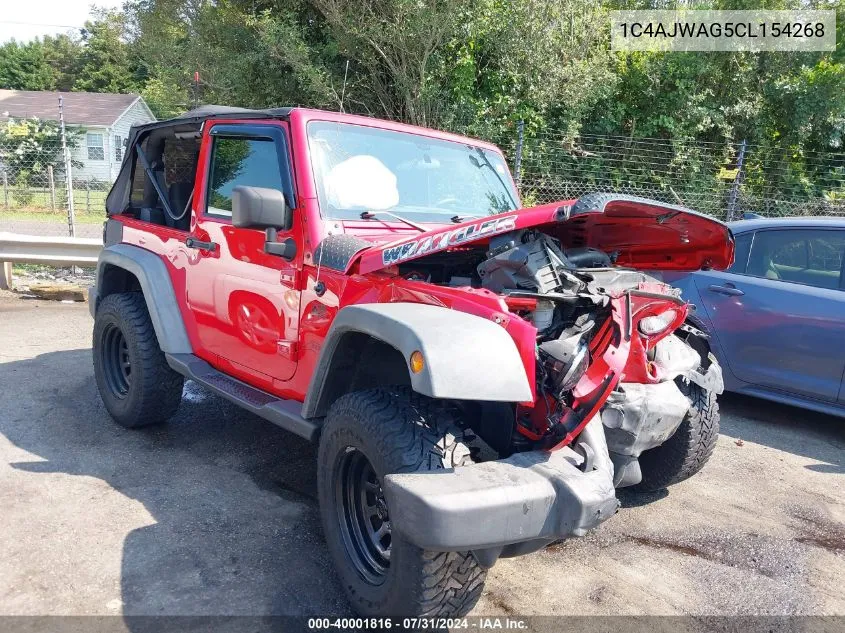 2012 Jeep Wrangler Sport VIN: 1C4AJWAG5CL154268 Lot: 40001816