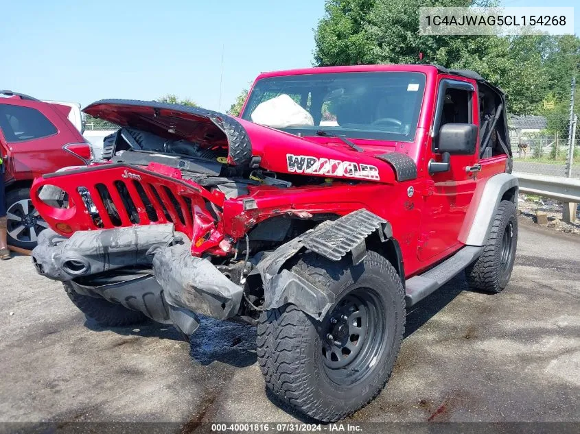 2012 Jeep Wrangler Sport VIN: 1C4AJWAG5CL154268 Lot: 40001816