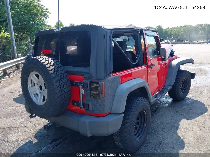 1C4AJWAG5CL154268 2012 Jeep Wrangler Sport