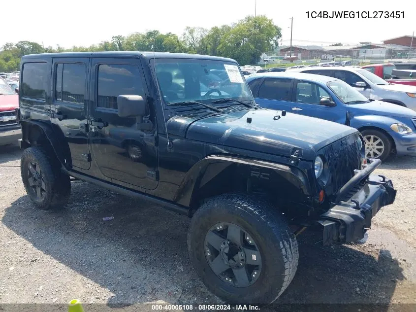 2012 Jeep Wrangler Unlimited Sahara VIN: 1C4BJWEG1CL273451 Lot: 40005108