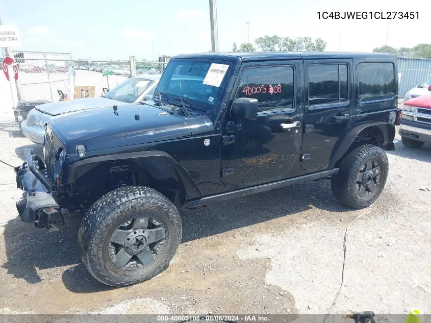 1C4BJWEG1CL273451 2012 Jeep Wrangler Unlimited Sahara