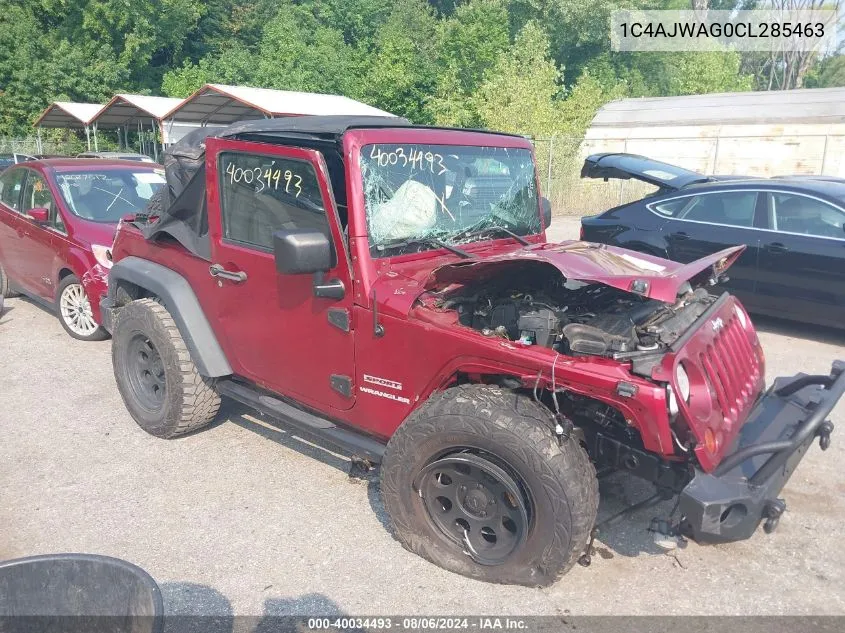 2012 Jeep Wrangler Sport VIN: 1C4AJWAG0CL285463 Lot: 40034493