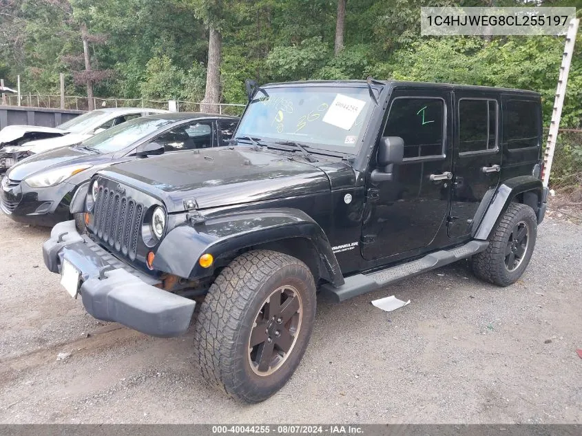 2012 Jeep Wrangler Unlimited Sahara VIN: 1C4HJWEG8CL255197 Lot: 40044255