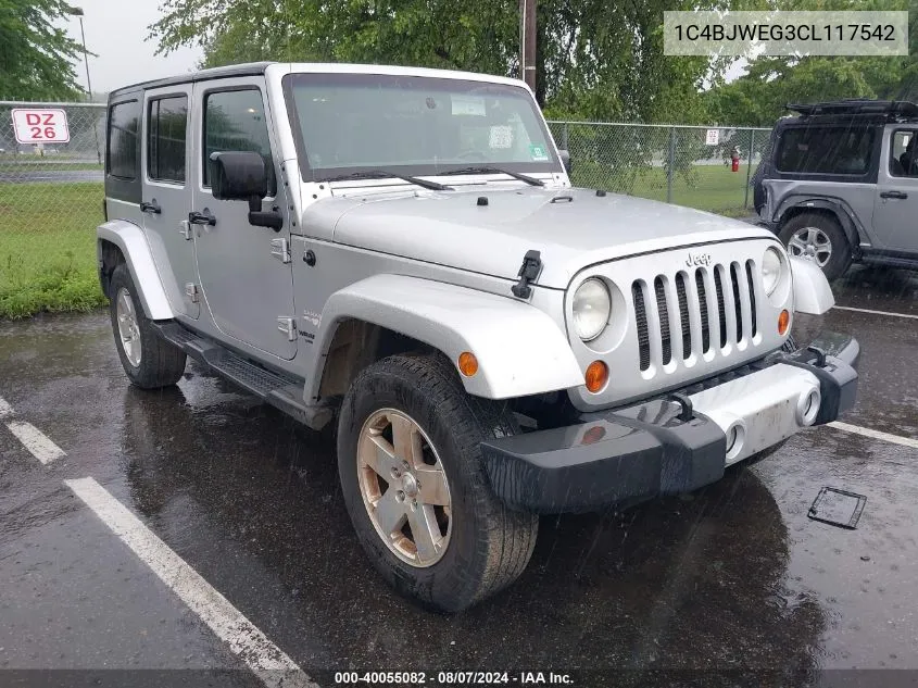 2012 Jeep Wrangler Unlimited Sahara VIN: 1C4BJWEG3CL117542 Lot: 40055082