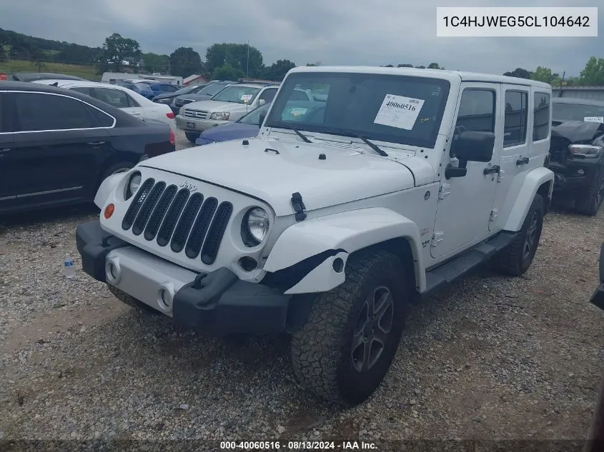 2012 Jeep Wrangler Unlimited Sahara VIN: 1C4HJWEG5CL104642 Lot: 40060516