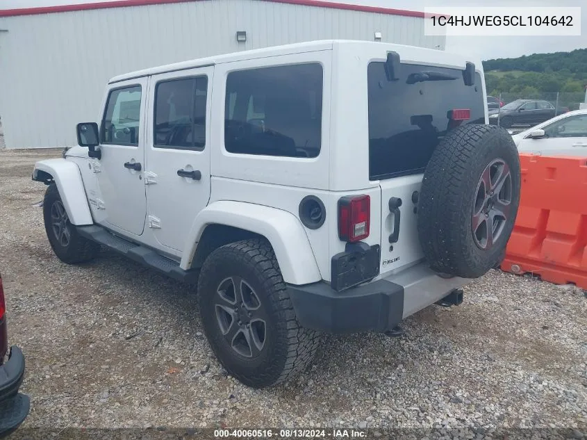 1C4HJWEG5CL104642 2012 Jeep Wrangler Unlimited Sahara