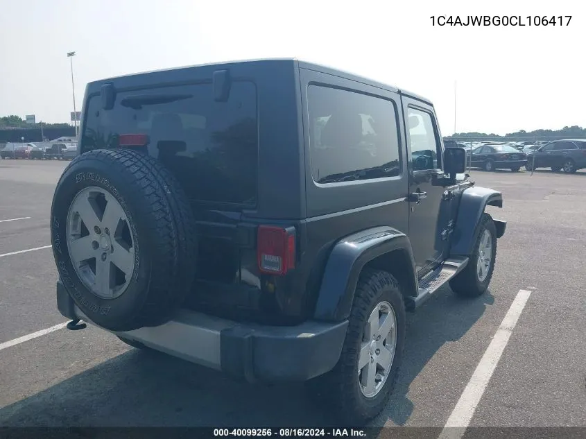 1C4AJWBG0CL106417 2012 Jeep Wrangler Sahara