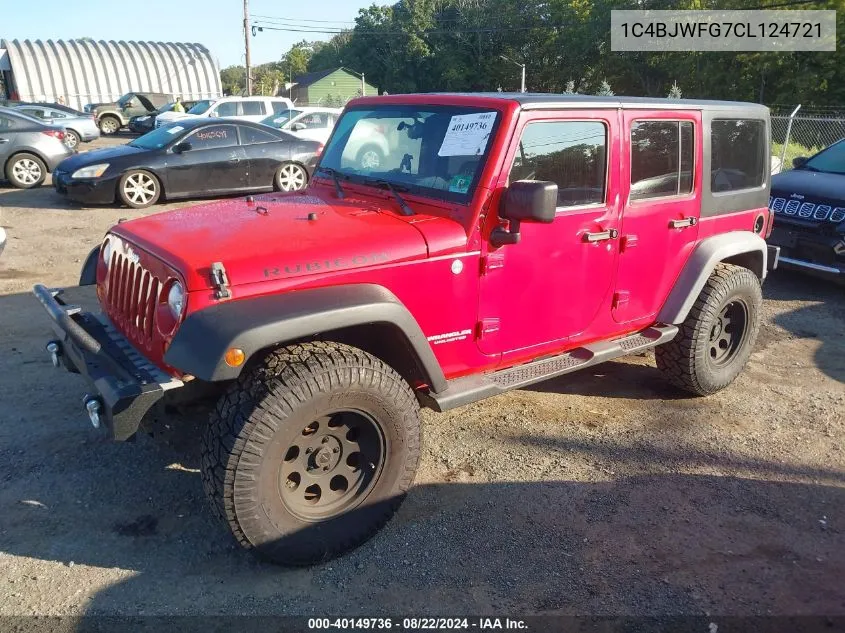 2012 Jeep Wrangler Unlimited Rubicon VIN: 1C4BJWFG7CL124721 Lot: 40149736