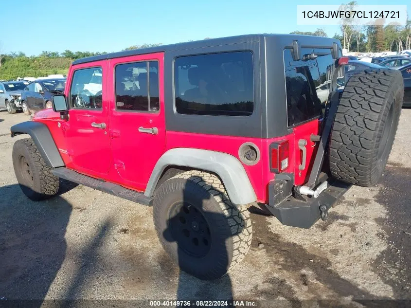 2012 Jeep Wrangler Unlimited Rubicon VIN: 1C4BJWFG7CL124721 Lot: 40149736