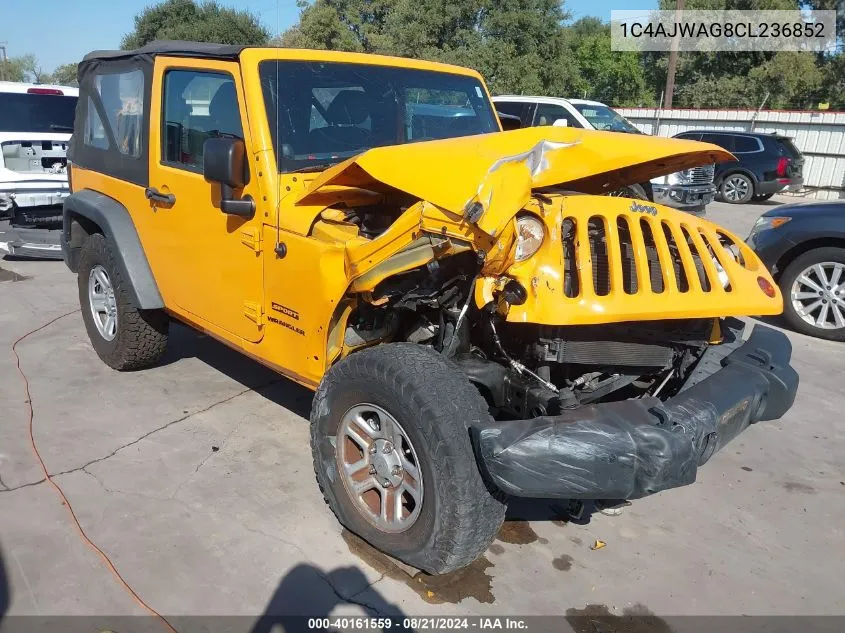 2012 Jeep Wrangler Sport VIN: 1C4AJWAG8CL236852 Lot: 40161559