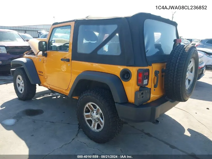 1C4AJWAG8CL236852 2012 Jeep Wrangler Sport