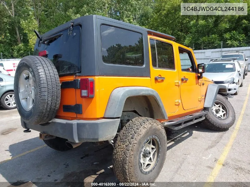 2012 Jeep Wrangler Unlimited Sport VIN: 1C4BJWDG4CL244186 Lot: 40163093