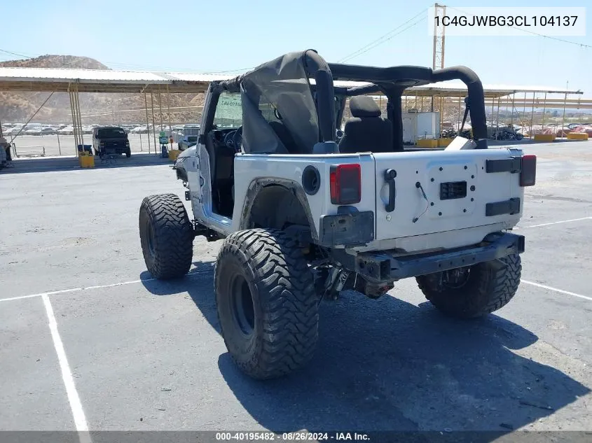 1C4GJWBG3CL104137 2012 Jeep Wrangler Sahara