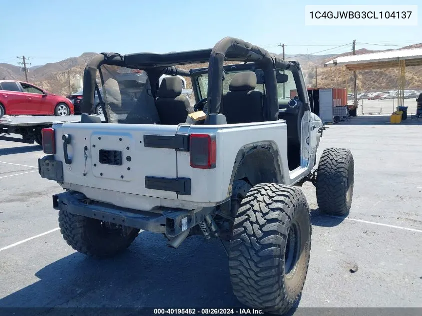 1C4GJWBG3CL104137 2012 Jeep Wrangler Sahara