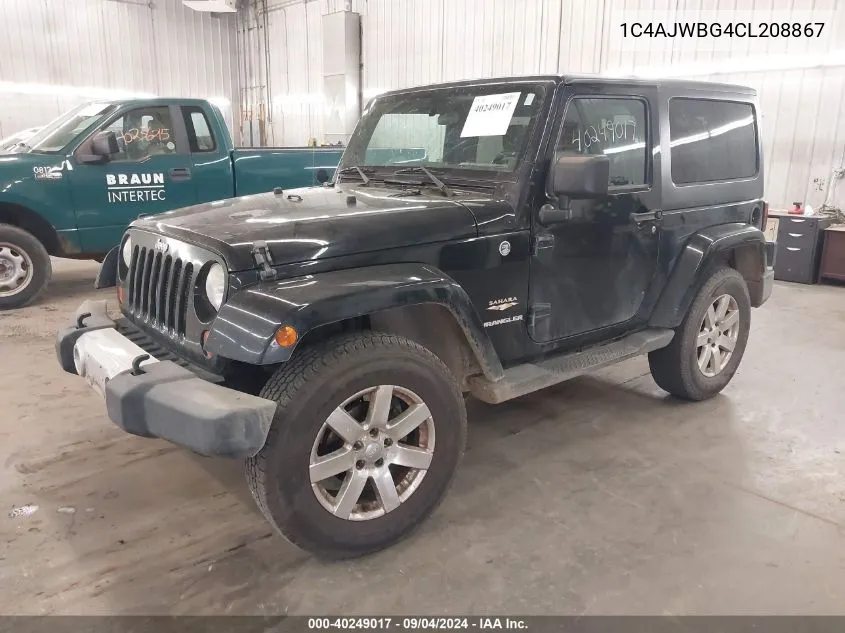 2012 Jeep Wrangler Sahara VIN: 1C4AJWBG4CL208867 Lot: 40249017