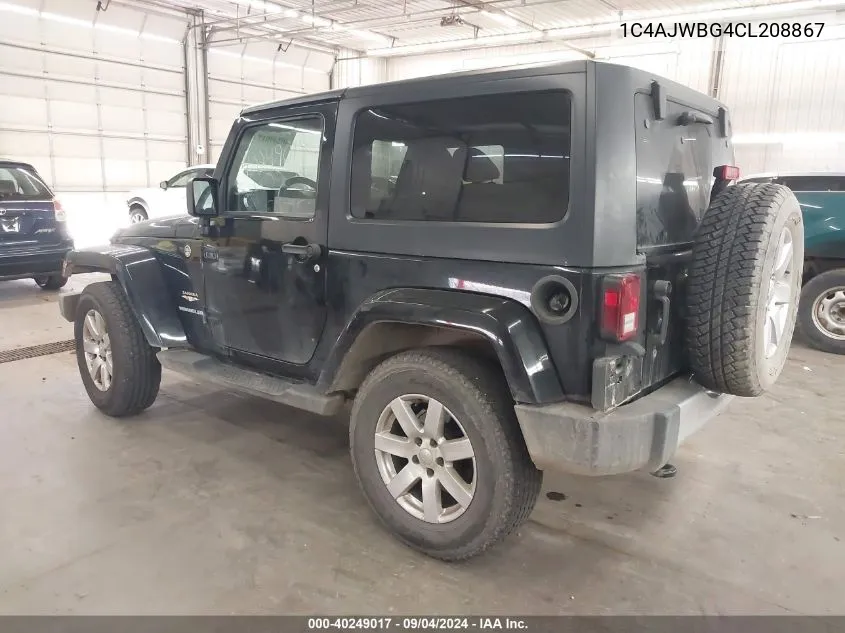 1C4AJWBG4CL208867 2012 Jeep Wrangler Sahara