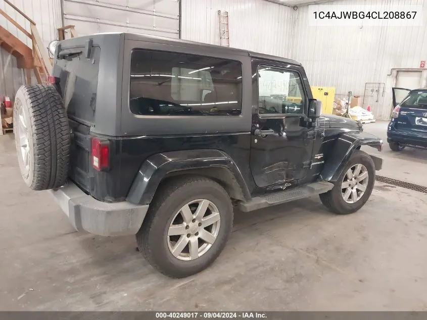 1C4AJWBG4CL208867 2012 Jeep Wrangler Sahara