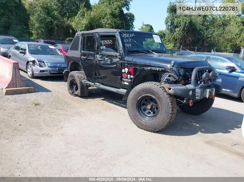 2012 Jeep Wrangler Unlimited Sahara VIN: 1C4HJWEG7CL220781 Lot: 40292525