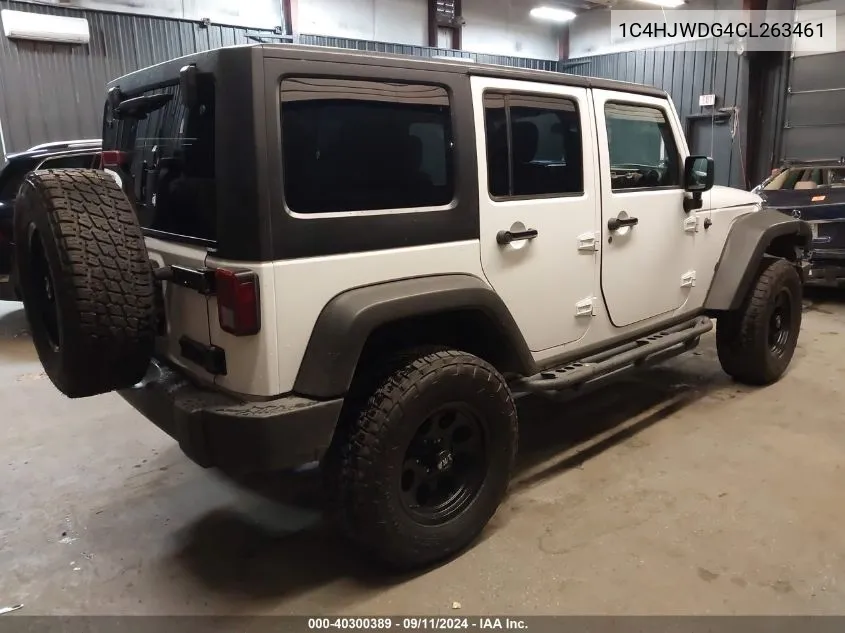 2012 Jeep Wrangler Unlimited Sport VIN: 1C4HJWDG4CL263461 Lot: 40300389