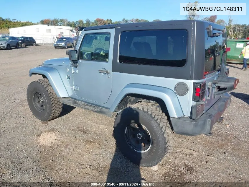 2012 Jeep Wrangler Sahara VIN: 1C4AJWBG7CL148311 Lot: 40319540