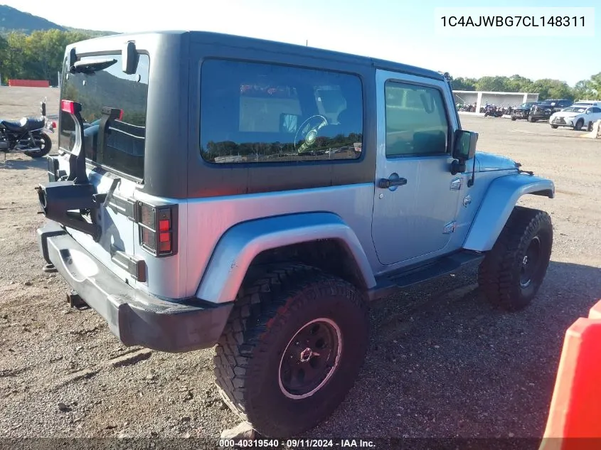 1C4AJWBG7CL148311 2012 Jeep Wrangler Sahara