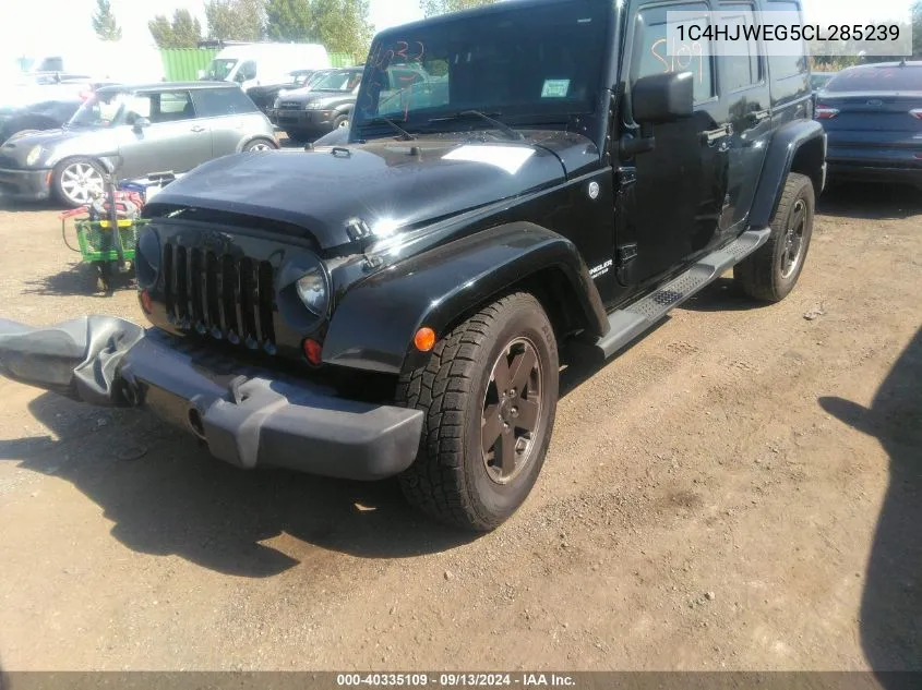 2012 Jeep Wrangler Unlimited Sahara VIN: 1C4HJWEG5CL285239 Lot: 40335109